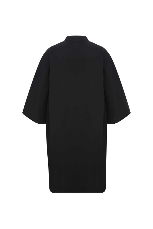  Çıt Çıt Kapamalı Kadın Trençkot Siyah - 5