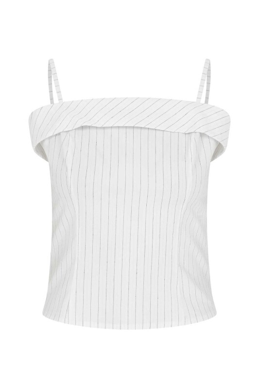 Çizgi Desenli Askılı Büstiyer Kemik - 4