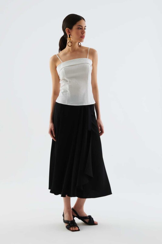 Çizgi Desenli Askılı Büstiyer Kemik - 3