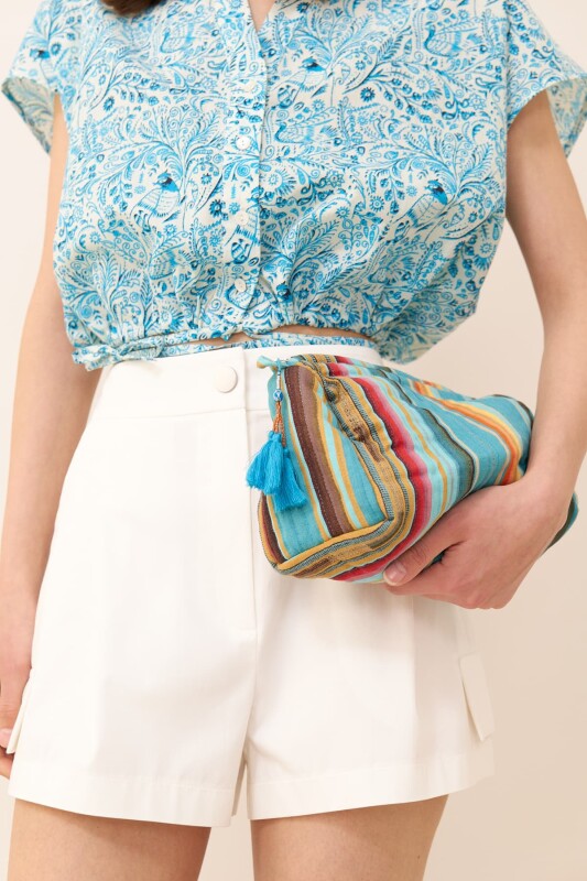 Stripe Patterned Handbag Original - Roman (1)