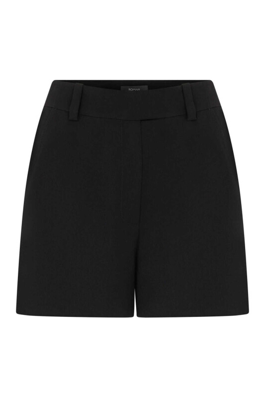  Crepe Kadın Şort Siyah - 4