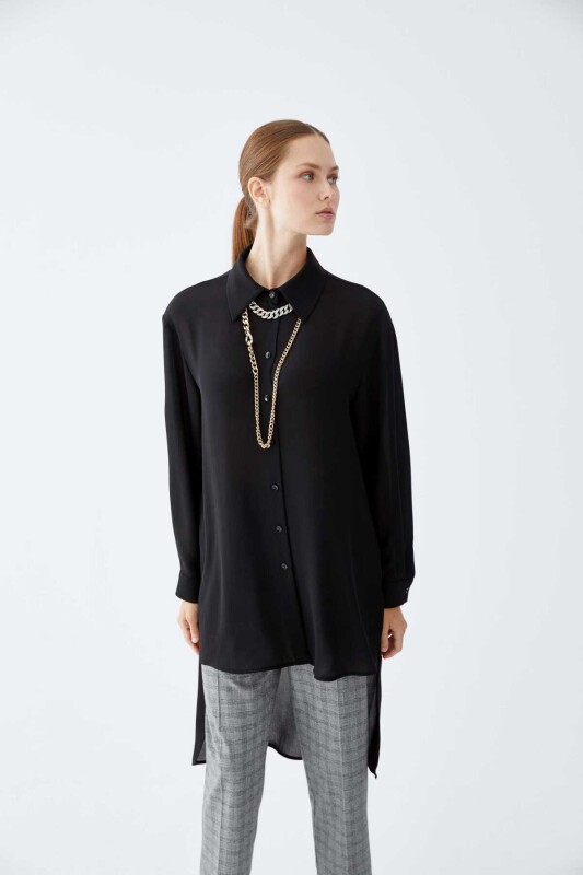  Crepe Tunic Black - 2