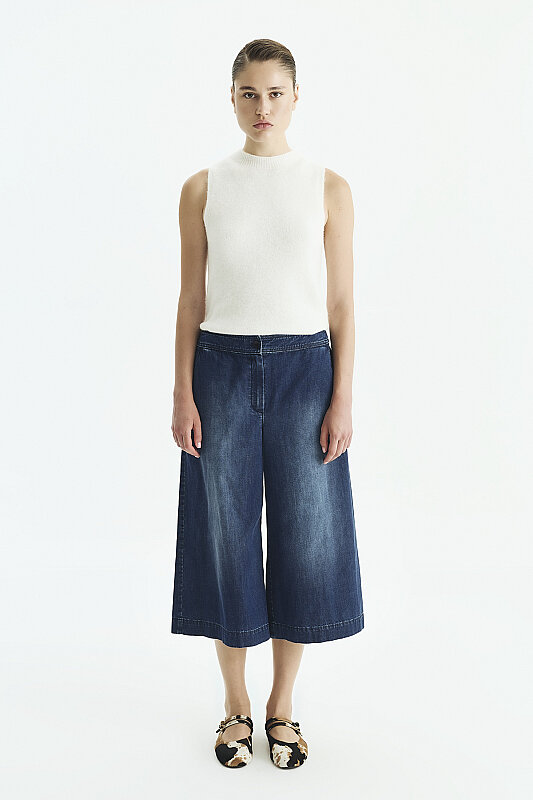 Denim Bermuda Lacivert - Roman