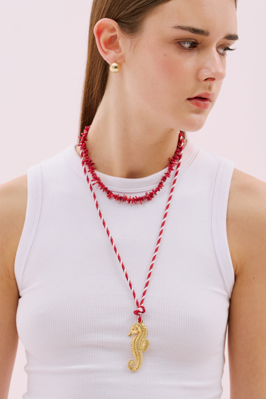 Deniz Atı Figürlü Kolye Standart Renk - Roman