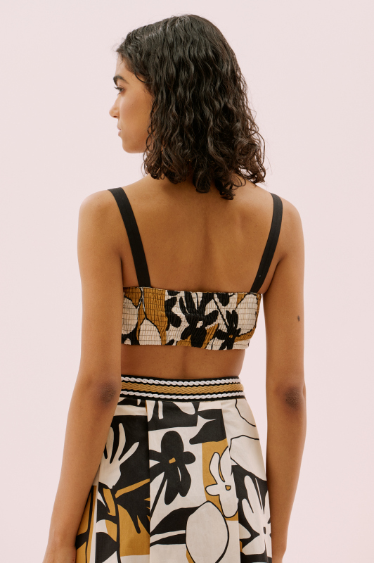 Deseni Askılı Poplin Büstiyer Standart Renk - 2