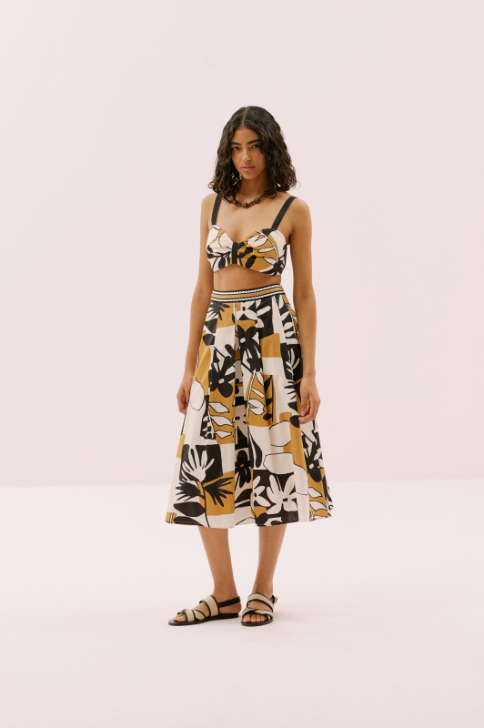 Deseni Askılı Poplin Büstiyer Standart Renk - 3