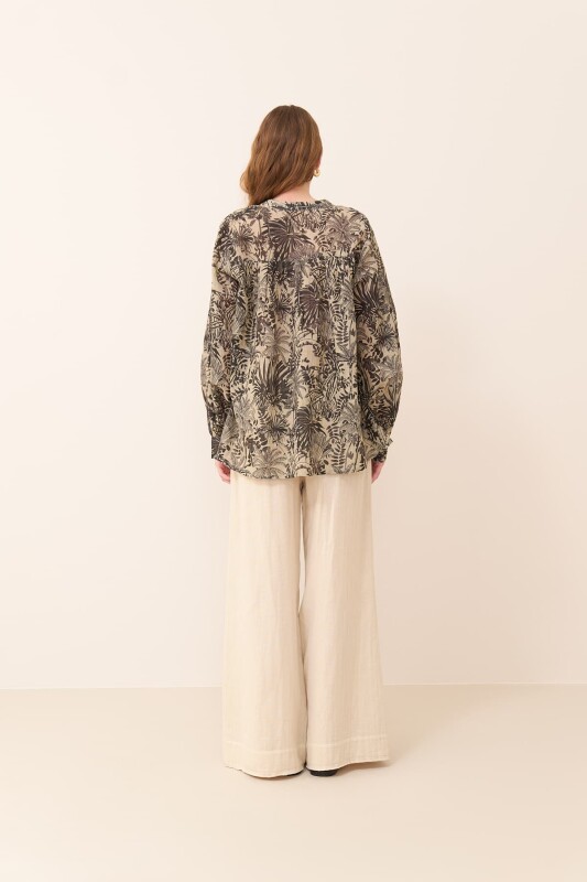 Desenli Bluz Standart Renk - Roman (1)