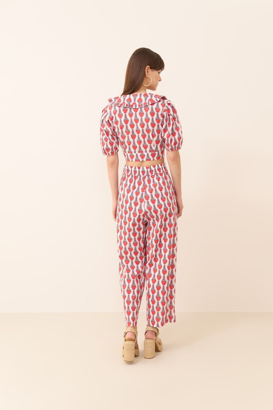 Patterned Crop Shirt Original - 2