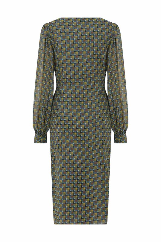  Desenli Günlük Elbise Standart Renk - 4