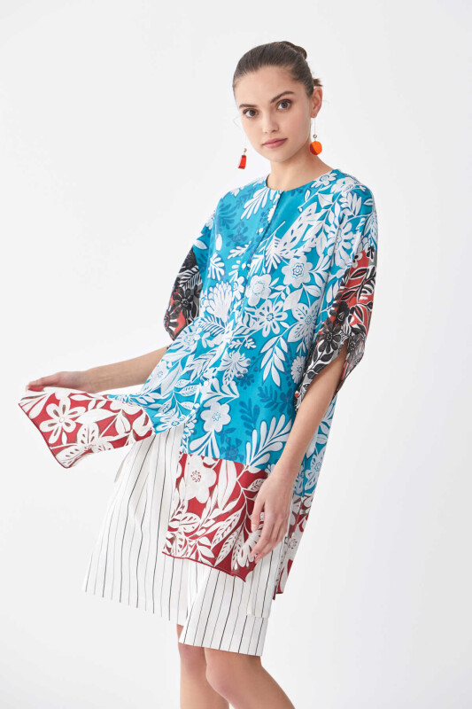 Desenli Kadın Gömlek Standart Renk - 3