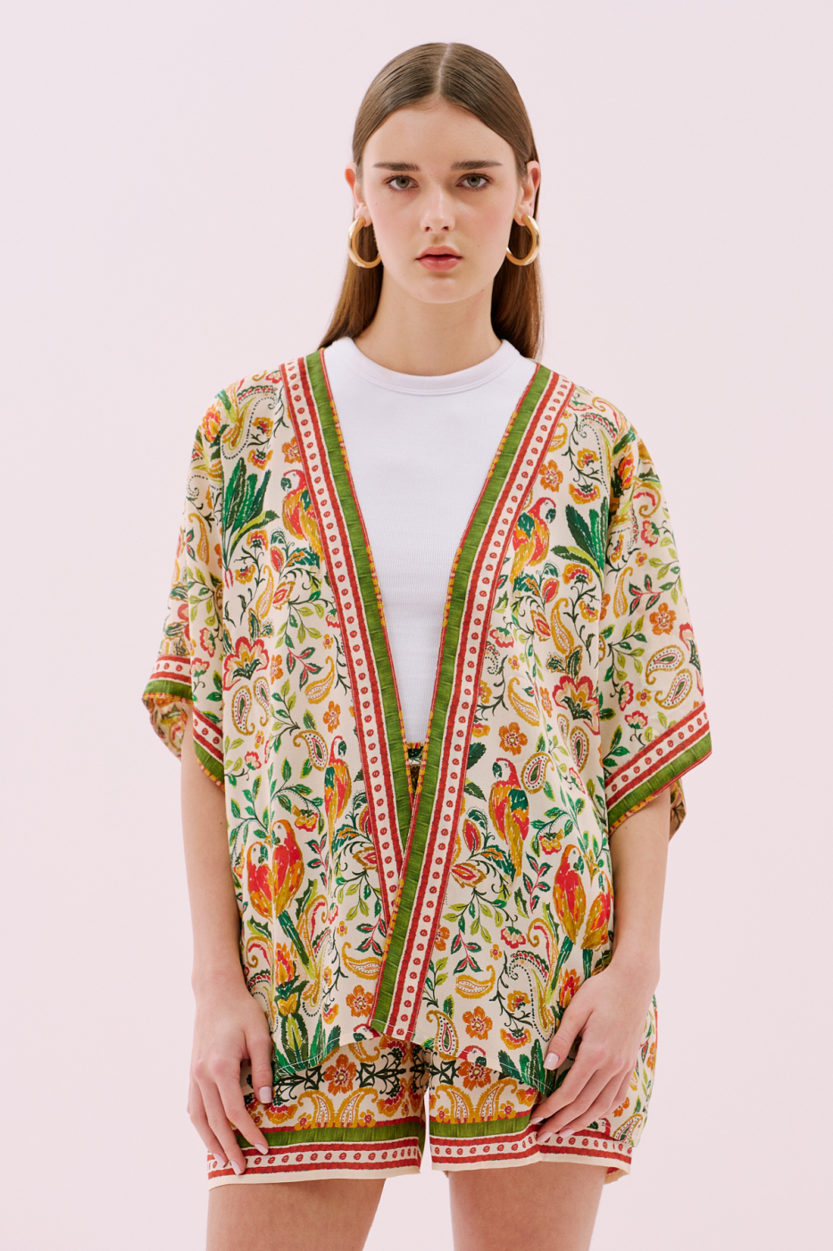 Desenli Kimono Standart Renk - 1