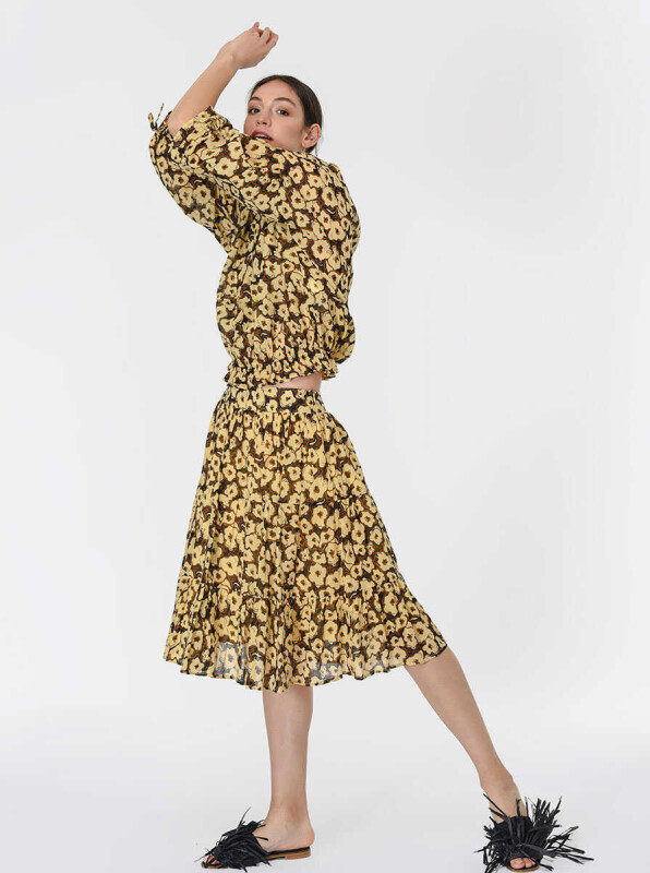 Desenli Siyah Etek Standart Renk - 4