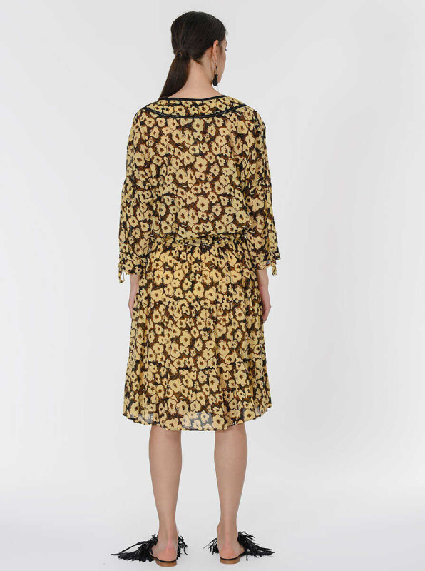 Desenli Siyah Etek Standart Renk - 2