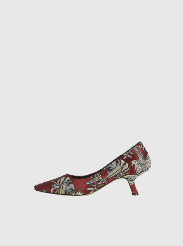 Patterned High Heels Maroon - Roman (1)