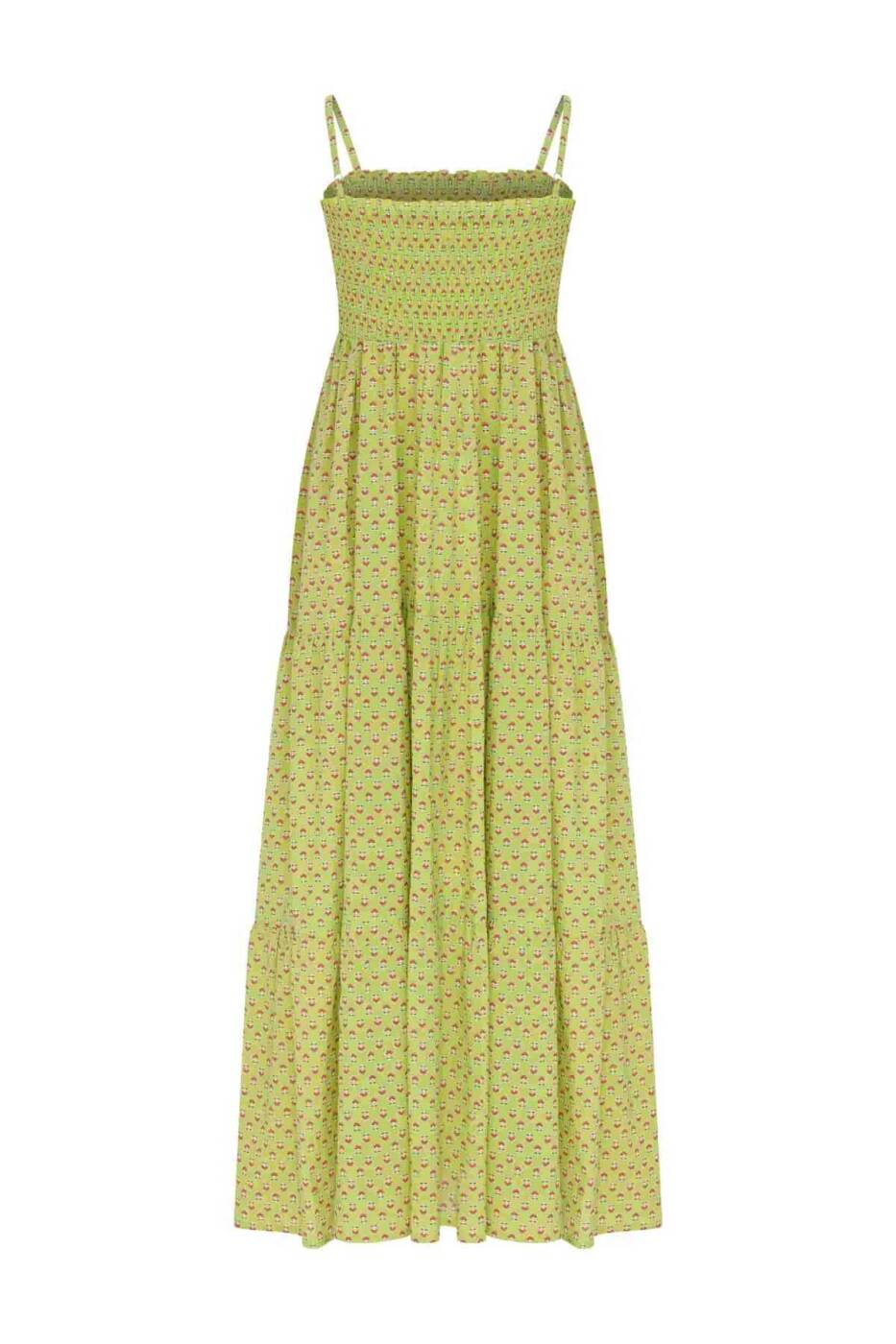 Desenli Uzun Elbise Standart Renk - 5