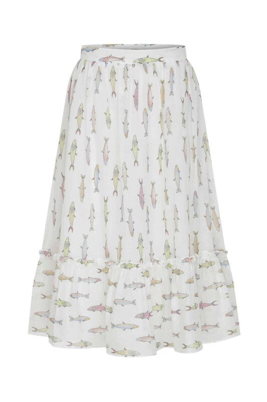 Desenli Uzun Uzun Etek Standart Renk - 4