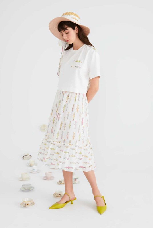 Desenli Uzun Uzun Etek Standart Renk - 1