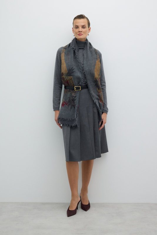 Desenli Yün Şal Standart Renk - Roman (1)