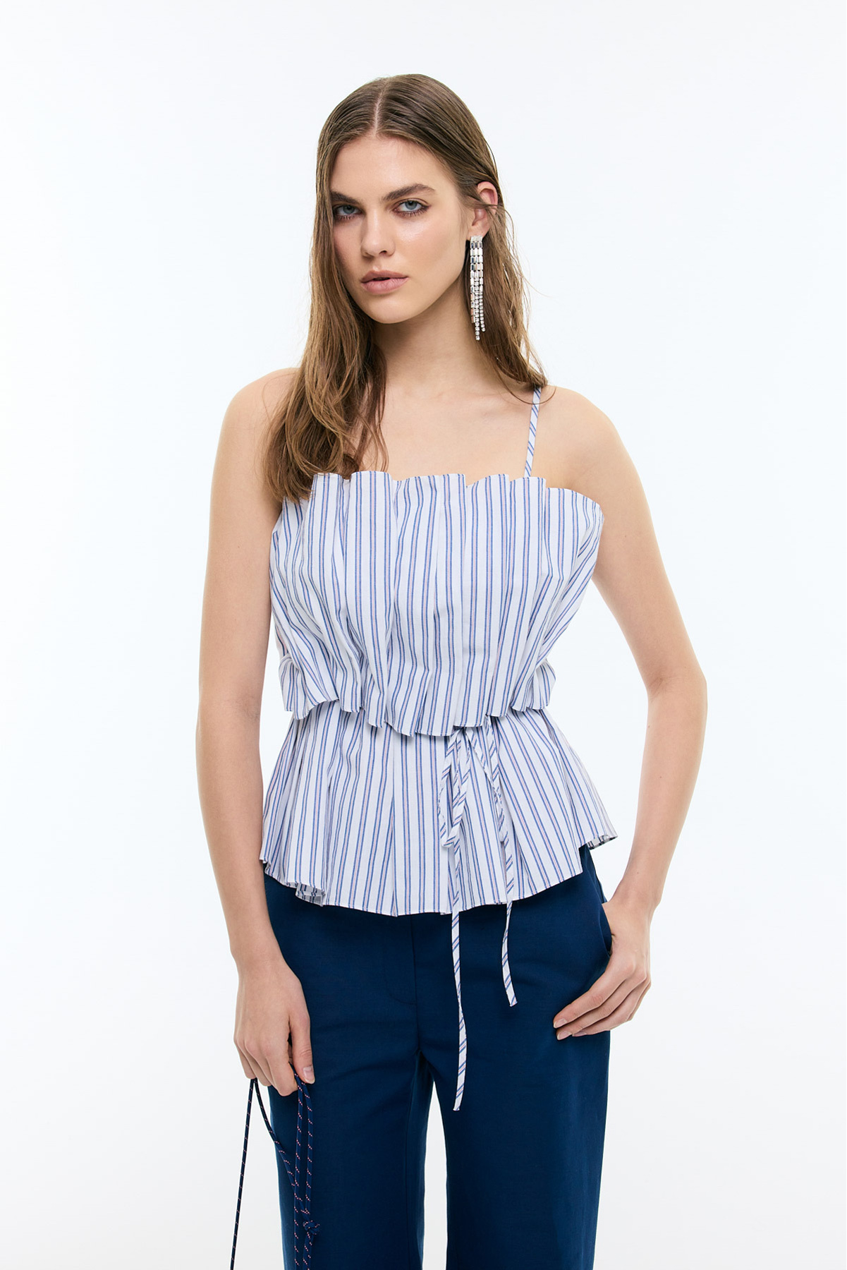Drape ve Bağcık Detaylı Büstiyer Standart Renk