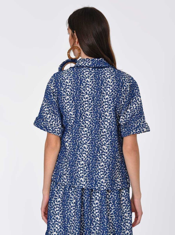 Düğme Detaylı Desenli Kadın Ceket Standart Renk - 2