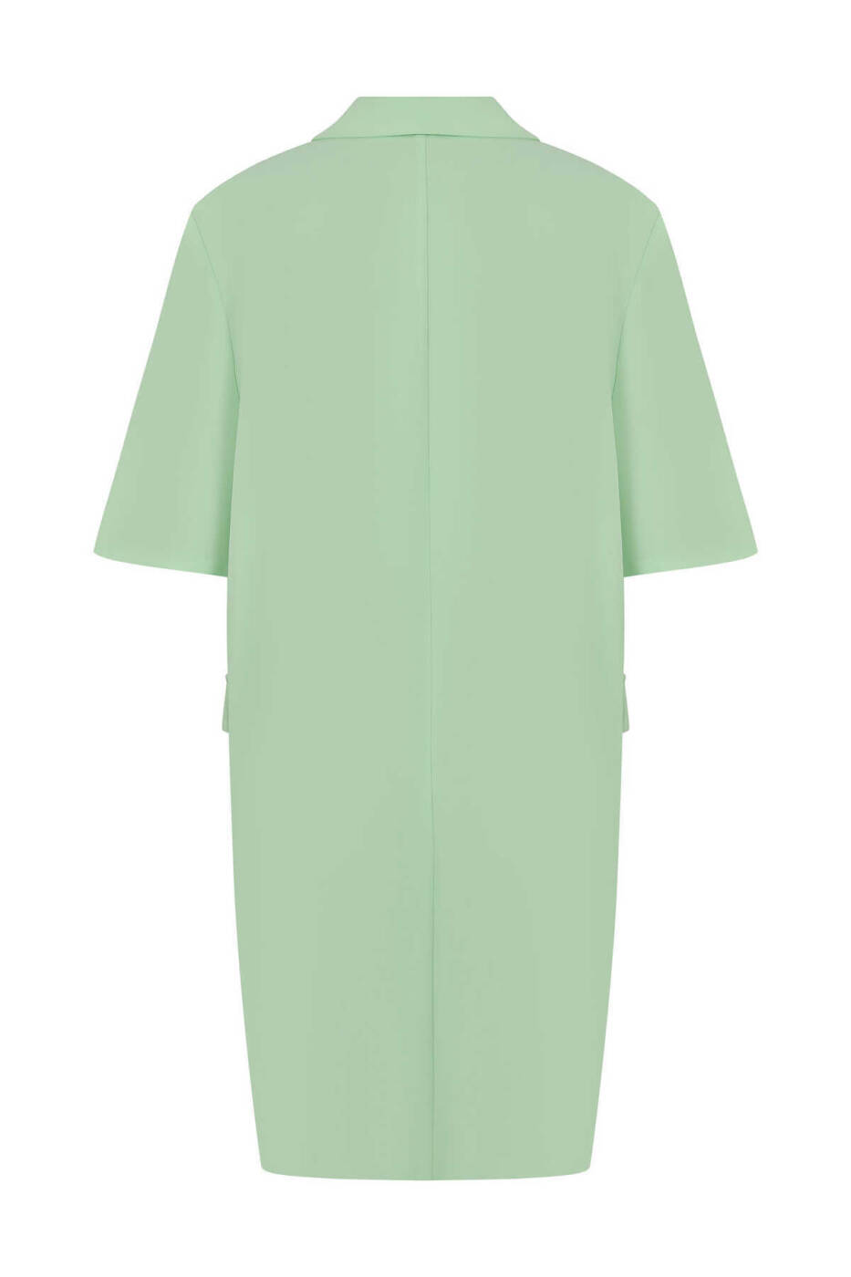 Düğmeli Midi Boy Elbise Yeşil - 5