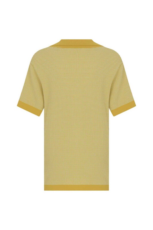 Düğmeli Renkli Triko Kadın Hırka Sarı - 5