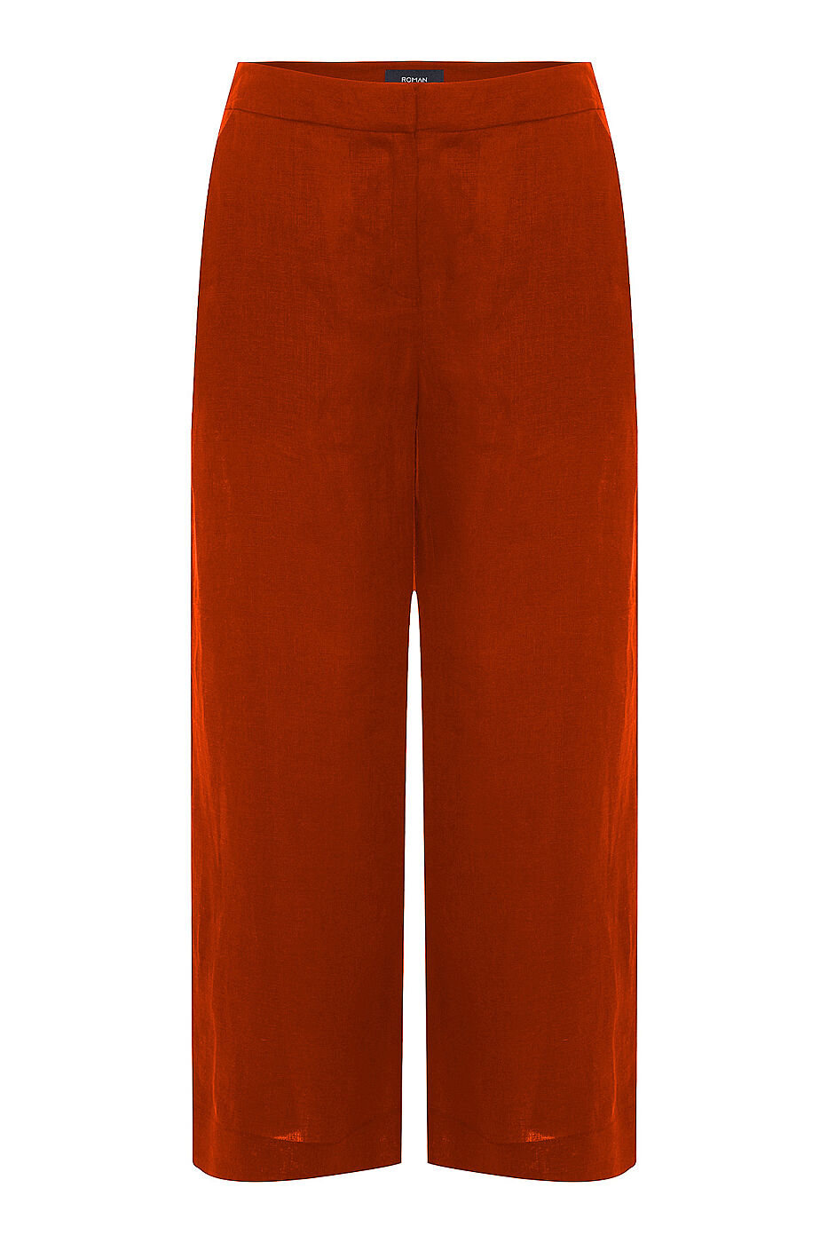 Düz Paça Keten Pantolon Kırmızı - 3