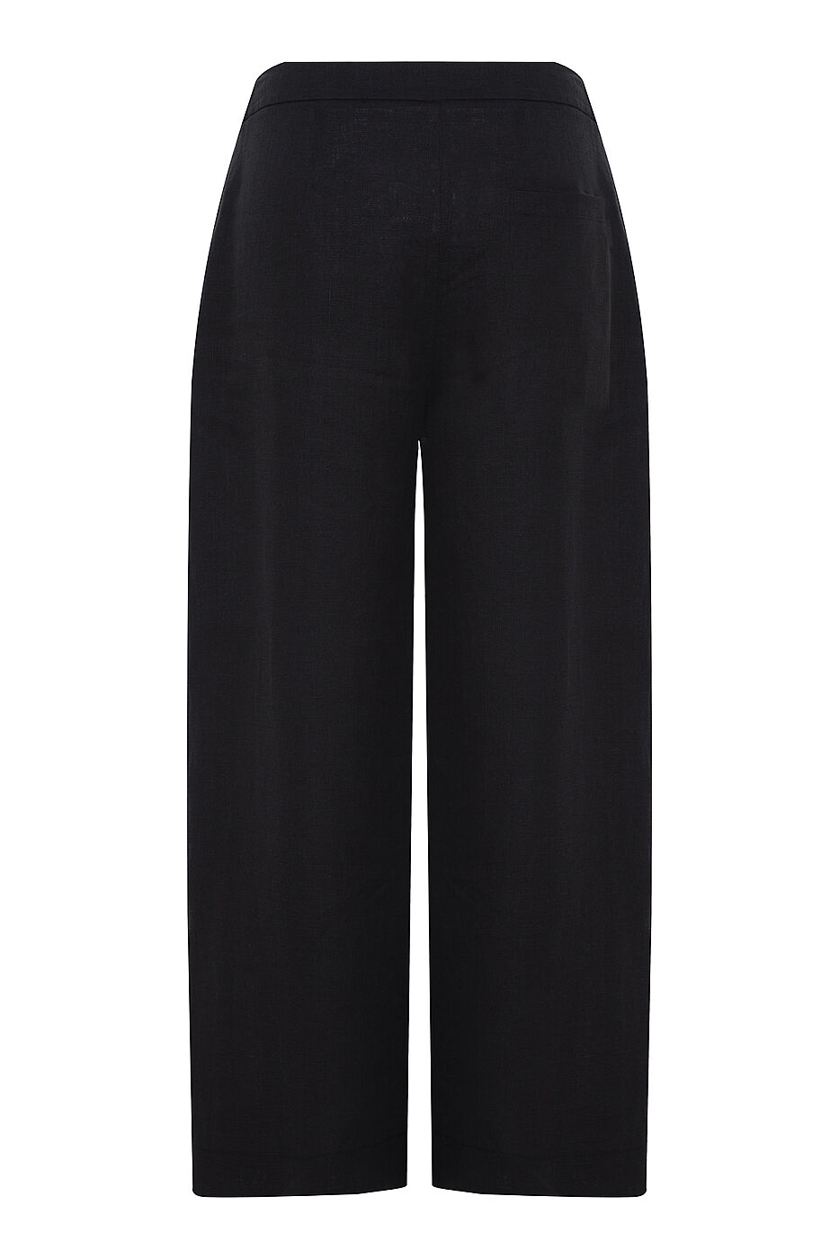 Düz Paça Keten Pantolon Siyah - 4