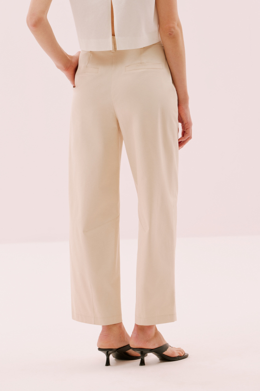 Düz Paça Pantolon Bej - 4