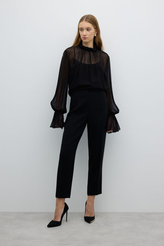 Düz Paça Pantolon Siyah - 1