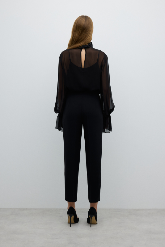 Düz Paça Pantolon Siyah - 2