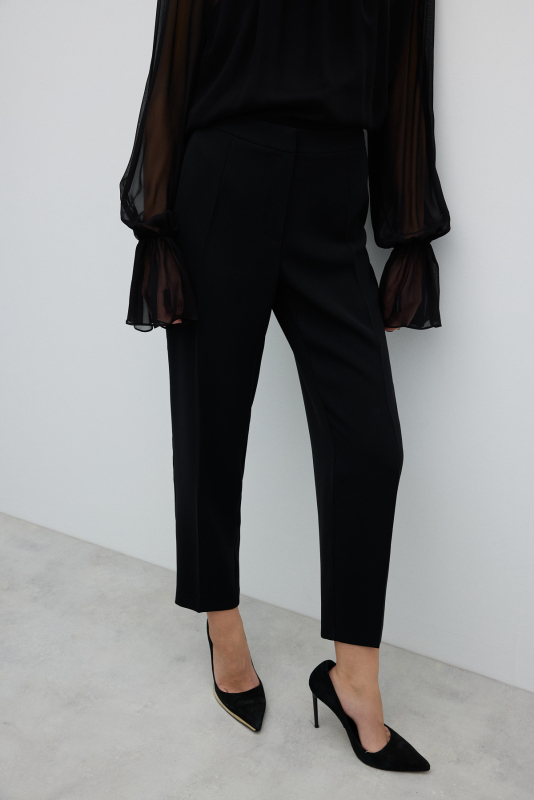 Düz Paça Pantolon Siyah - 4