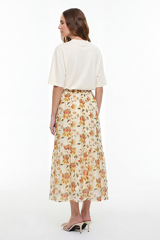 Nakışlı T-shirt Ekru - Roman (1)