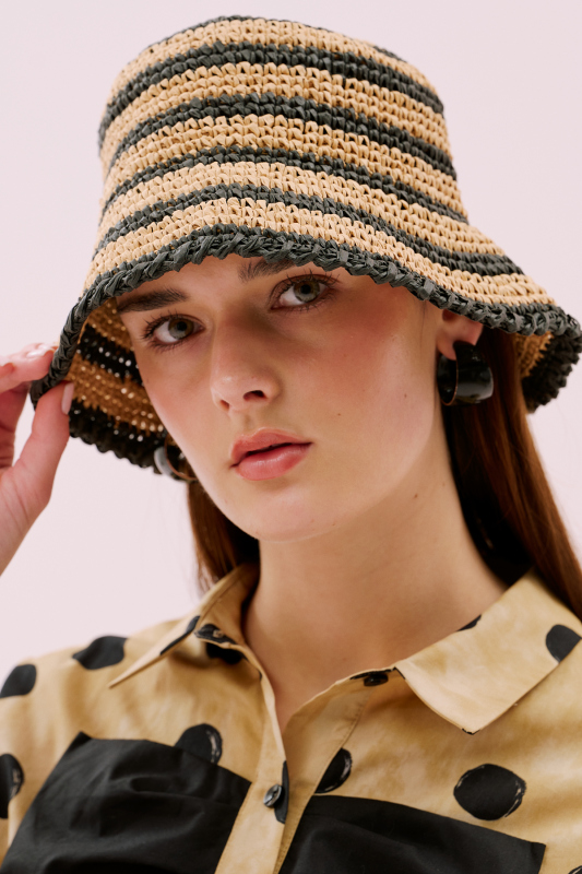 El Yapımı Hasır Şapka Standart Renk - 1