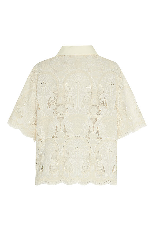 Embrode Detaylı Gömlek Ekru - 4