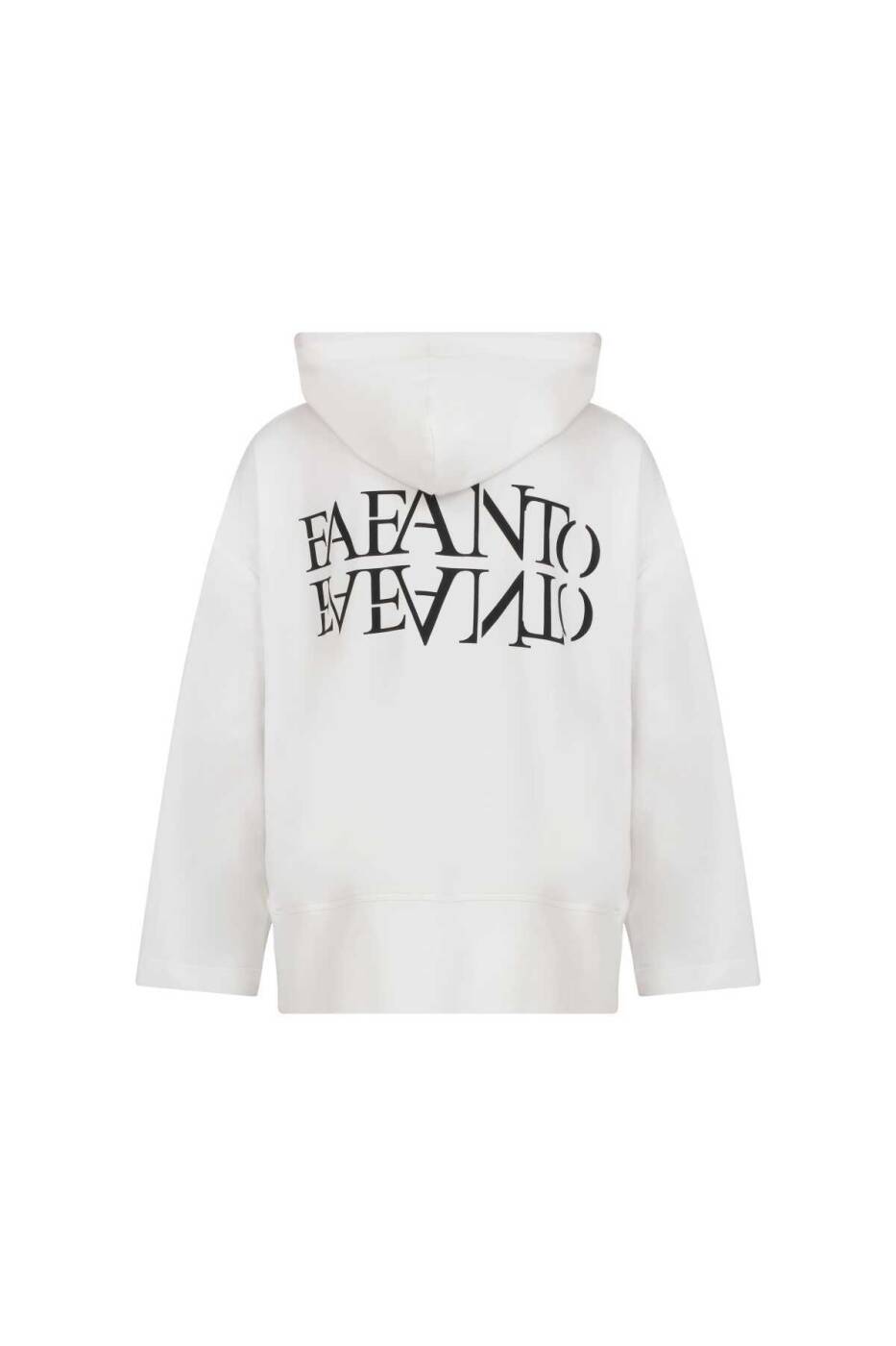  Fafanto Yazı Baskılı Kapüşonlu Sweatshirt Ekru - 5