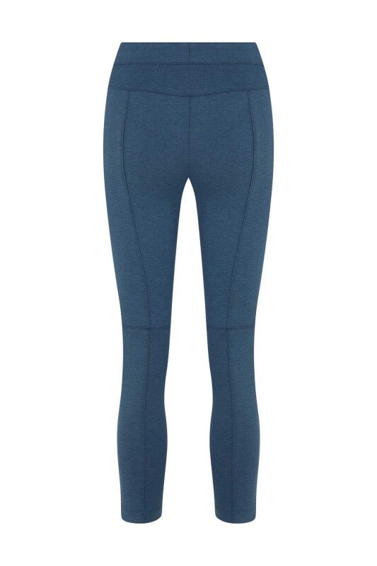  Fermuar Detaylı Skinny Kadın Pantolon Açık Petrol - 2