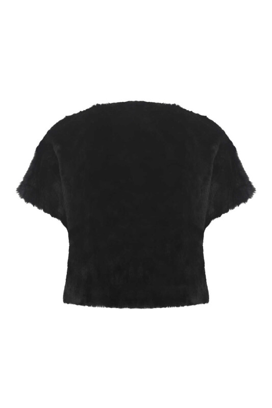  Fermuar Detaylı Yelek Siyah - 5