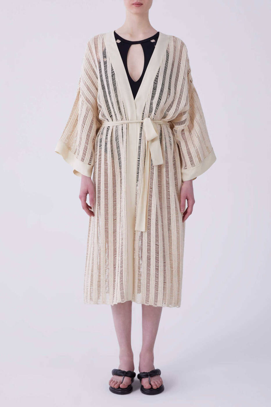 Fileli Kimono Bej - 1