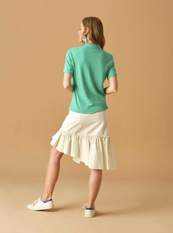 Fırfır Detaylı Etek Kemik - 2