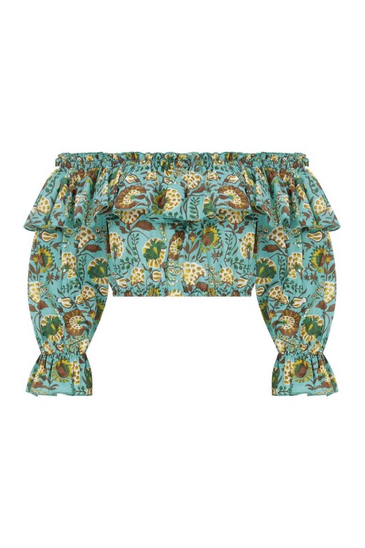 Fırfırlı Desenli Bluz Standart Renk - 4