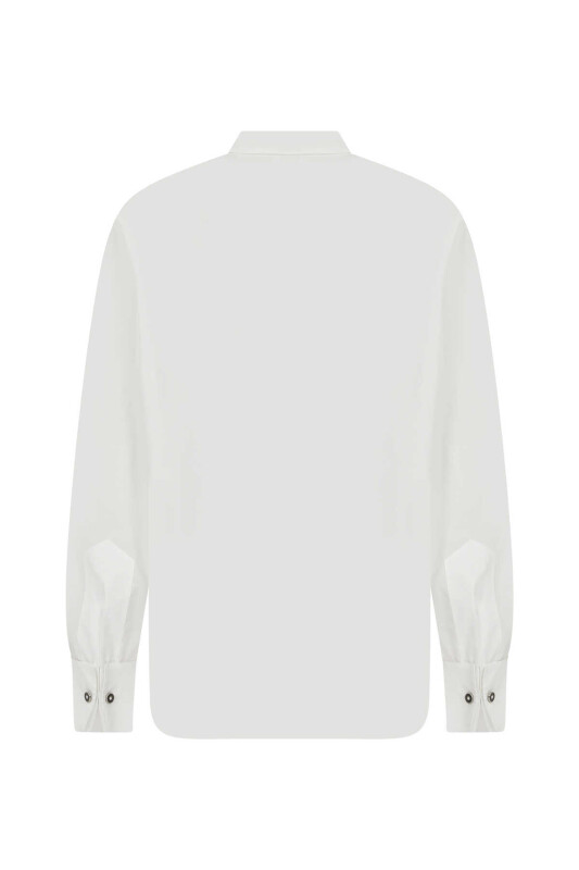 Fırfırlı Gömlek Beyaz - 5