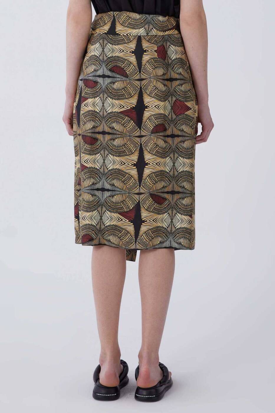 Floral Desen Midi Etek Standart Renk - 2