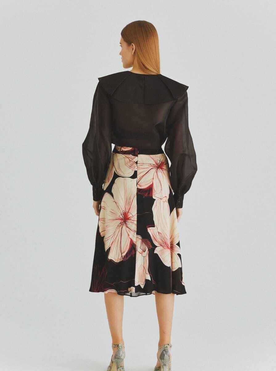  Floral Desenli Etek Standart Renk - 2