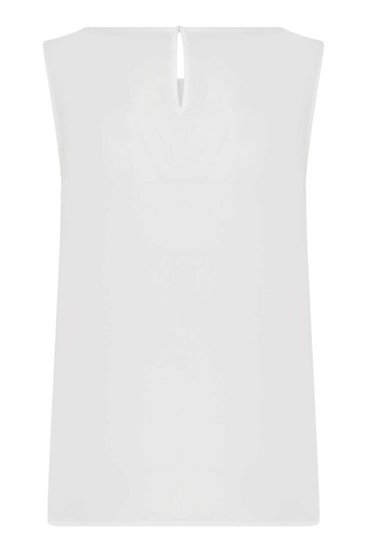  Fular Detaylı Bluz Beyaz - 5