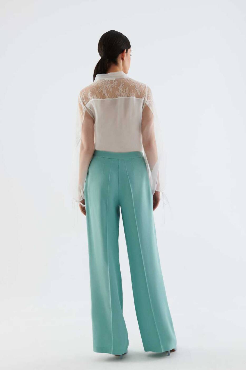 Geniş Kadın Pantolon Olive - 2