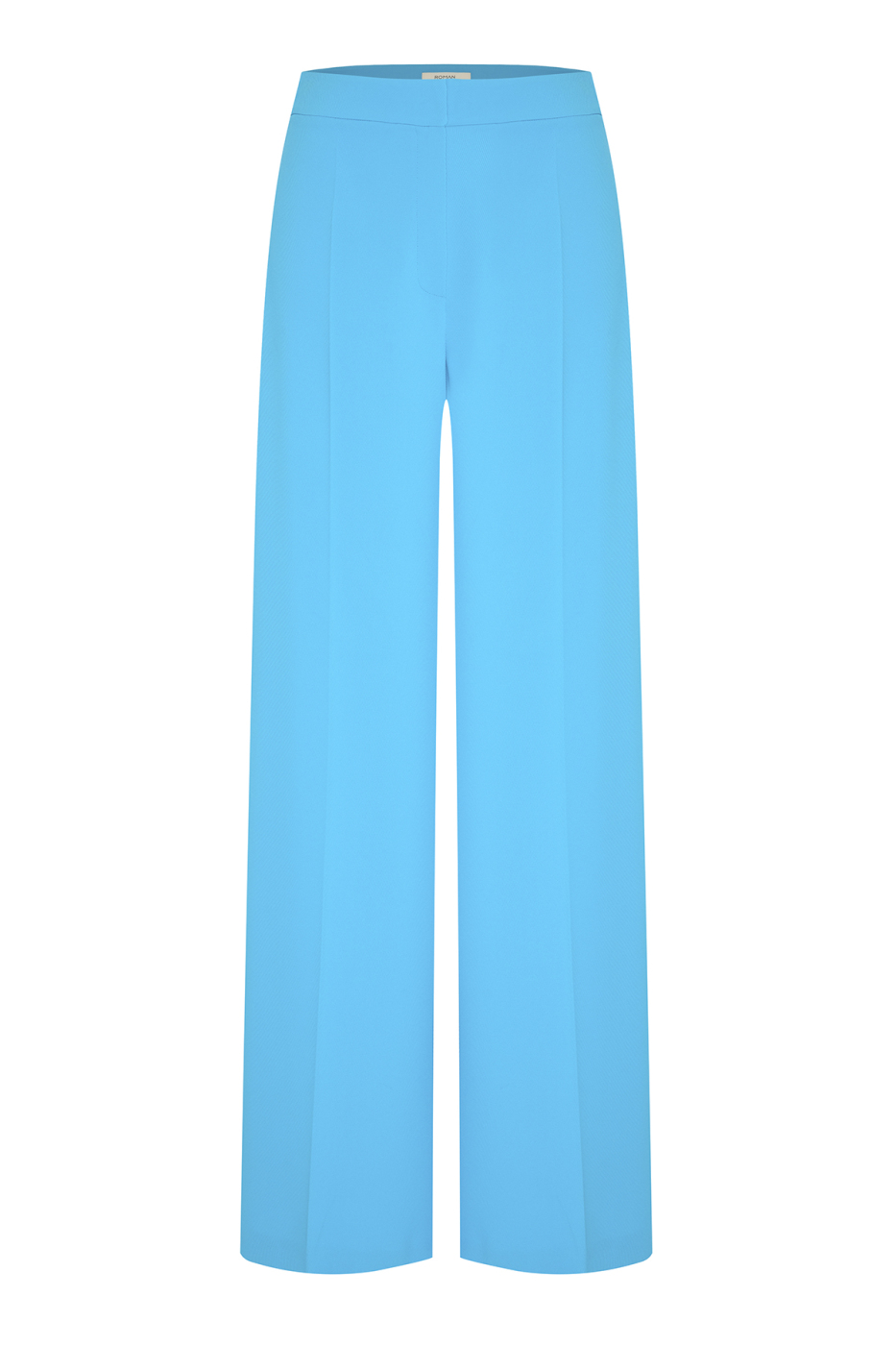 Geniş Paça Krep Pantolon Mavi - 4