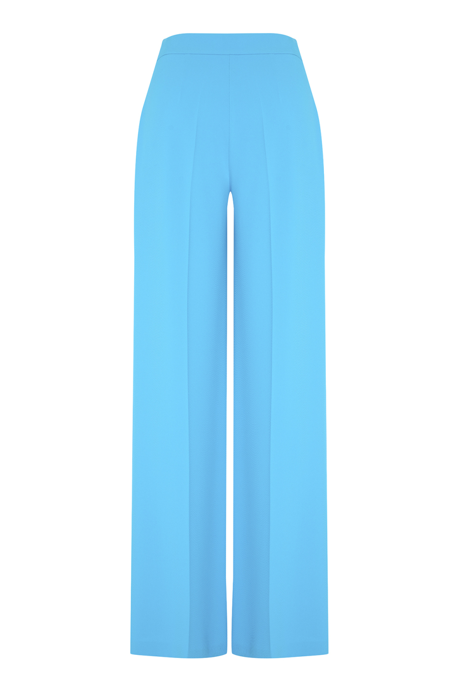 Geniş Paça Krep Pantolon Mavi - 5