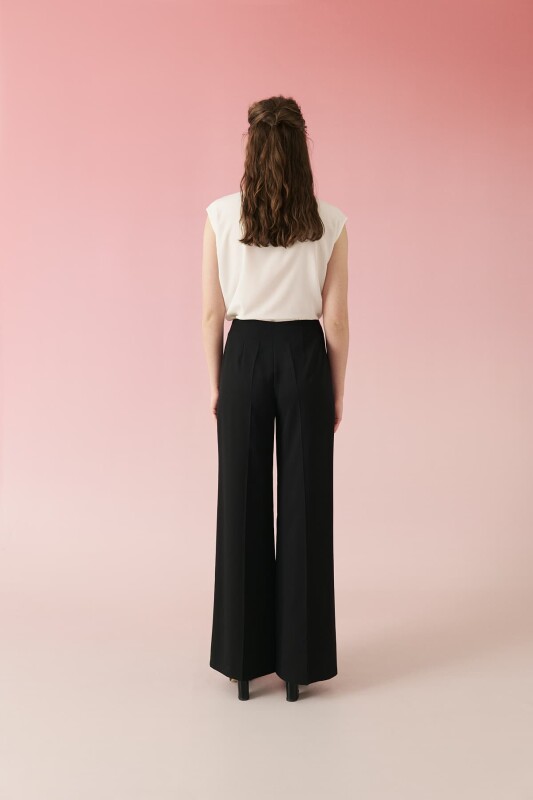 Wide Leg Trousers Black - 2