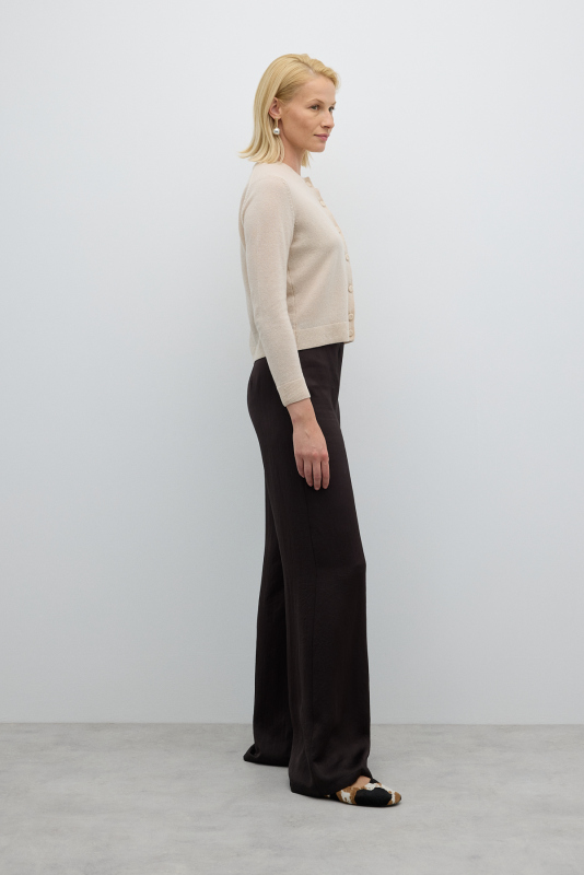 Geniş Paça Pantolon Acı Kahve - 4